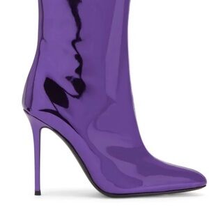 Giuseppe Zanotti Shiny Purple Heeled Boots NWT